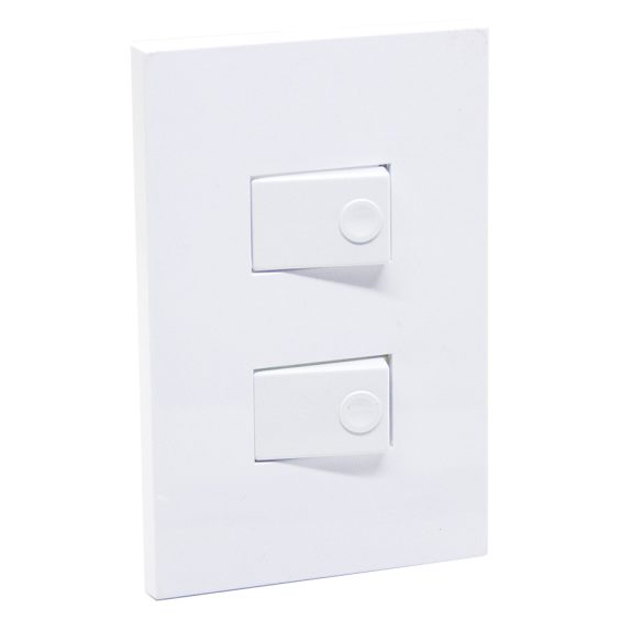 L707 Tapa con Doble interruptor unipolar para empotrar